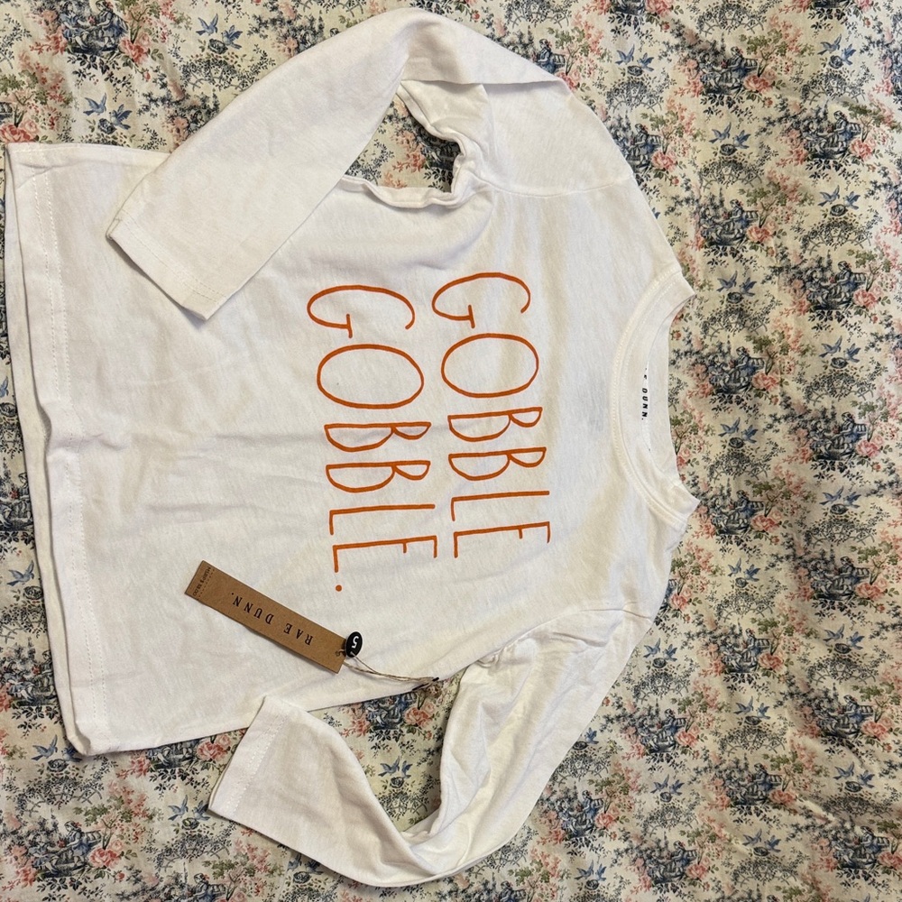 Rae Dunn Long Sleeve Shirt Gobble Gobble NWT